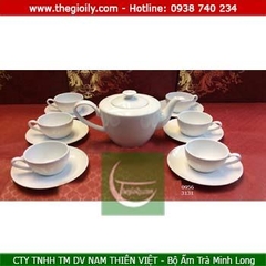 Bộ ấm trà Minh Long 0.65L daisy trắng