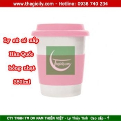 Ly sứ có nắp HQ màu cam