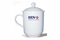 Ly sứ trắng Nam Thiên Việt in logo BIDV giá rẻ LS-010