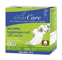 Băng vệ sinh hữu cơ siêu mỏng có cánh ban đêm Silvercare