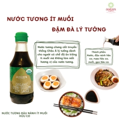 Nước tương đậu nành ít muối hữu cơ Asian Organics 200ml