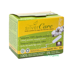 Tampon hữu cơ 2 giọt Silvercare Regular 18 miếng