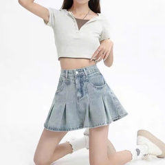Chân váy demin Zara dáng ngắn xoè