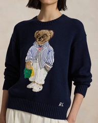 Áo len cổ tròn Polo Bear Cotton