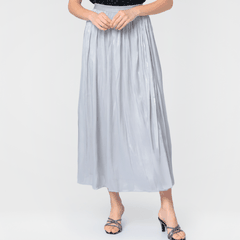Chân váy Zara midi pleated màu ghi