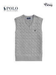 Áo gilett len Polo RL cổ V vặn thừng 2 màu