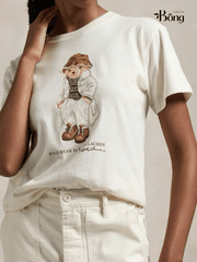 Tshirt Polo gấu màu beirge