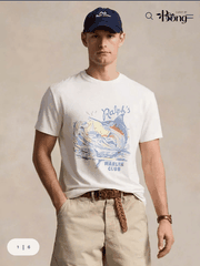 Tshirt Polo RL 100% cotton hoạ tiết