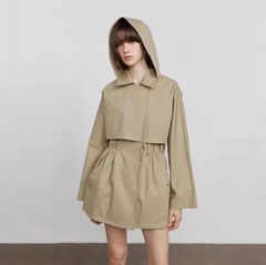 Trendcoat Sandro cắt tag khaki màu beirge