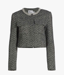 Blazer đính họa tiết xương cá