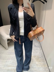 Áo khoác len có khóa kéo đệm