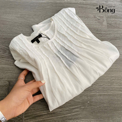 Top lụa đũi trắng Massimo Dutti dư xịn sát sách ly chìm