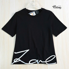 Top thun Karl hoạ tiết hoa chân 4 màu