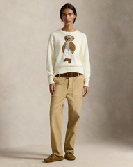 Áo len cổ tròn bằng cotton hiệu Polo Bear