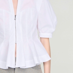 ÁO SƠ MI PEPLUM CÓ KHOÁ KÉO