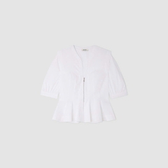 ÁO SƠ MI PEPLUM CÓ KHOÁ KÉO