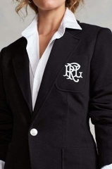 Blazer Polo 100% cotton 1 khuy huy hiệu PRL 2 màu