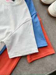 Tshirt POLO cổ tròn logo lưng 3 màu