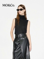 Áo cape len Mo&Co cổ lọ bling