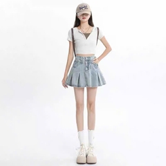 Chân váy demin Zara dáng ngắn xoè
