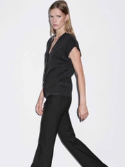Áo GILE MASSIMO DUTTI khuy bạc màu lồng chuột