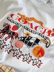 Tshirt COACHdư xịn hoạ tiết cỗ xe ngựa