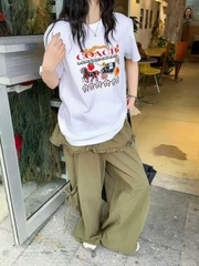 Tshirt COACHdư xịn hoạ tiết cỗ xe ngựa