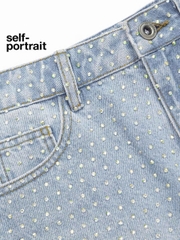 Short lửng denim Self - Portrait bling
