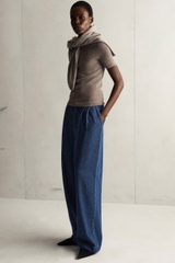 QUẦN JEANS ỐNG RỘNG XẾP NẾP