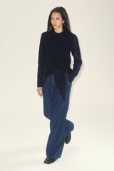 QUẦN JEANS ỐNG RỘNG XẾP NẾP