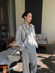 Set linen TTOO VOUISE Hàn Quốc 3 màu kèm khăn lụa