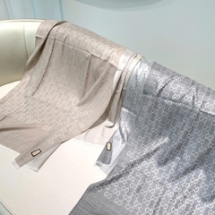 Khăn Gucci Monogram 30% silk 70% wool  Sz200x70