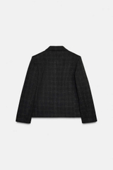 ÁO KHOÁC BLAZER CROPPED KẺ CARO OVERSIZE