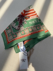 Khăn vuông Polo cotton họa tiết