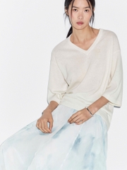 Chân váy midi Massimo Dutti voan tơ màu xanh ombre
