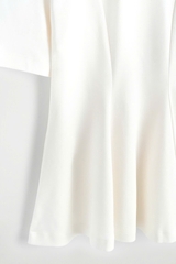 Áo COS dáng peplum cotton màu trắng