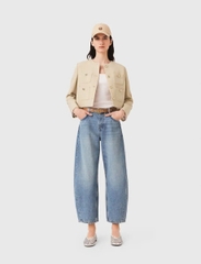Áo khoác ngắn pha linen