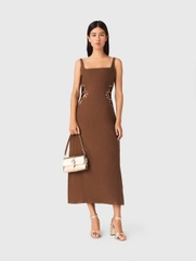 Đầm maxi pha vải lanh