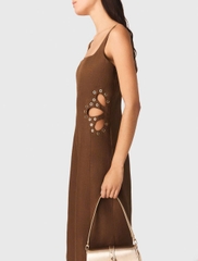 Đầm maxi pha vải lanh