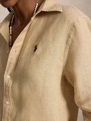 Áo Sơ Mi Nữ Tay Dài Classic Fit Linen Shirt
