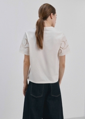 ÁO T-SHIRT COTTON THÊU CẮT