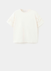 ÁO T-SHIRT COTTON THÊU CẮT