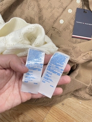 Áo polo len móc cổ bẻ