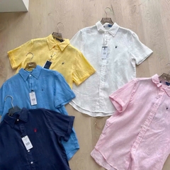 Áo Sơ Mi Nữ Tay Ngắn Linen Short