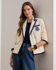 Áo blazer hai hàng cúc phối hai tông màu polo