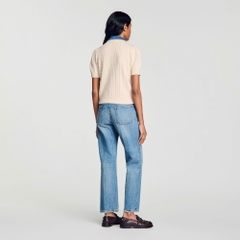 ÁO LEN CÓ CỔ DENIM