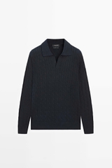 ÁO POLO DỆT KIM KIỂU CÁP 100% COTTON