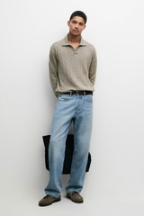 ÁO POLO DỆT KIM KIỂU CÁP 100% COTTON
