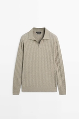 ÁO POLO DỆT KIM KIỂU CÁP 100% COTTON
