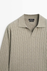 ÁO POLO DỆT KIM KIỂU CÁP 100% COTTON
